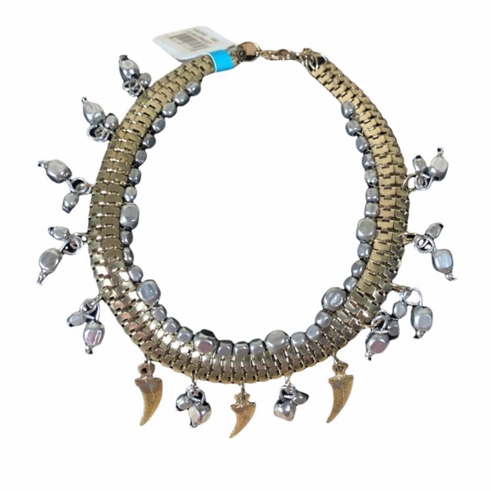 Shiraleah Livia Fringe Mixed Metal Gold Silver Anklet Bracelet